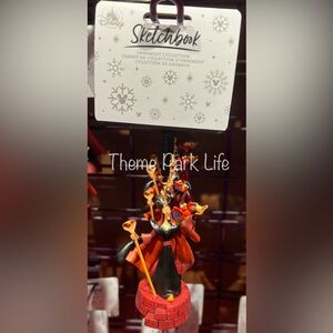 Disney Parks Sketchbook Aladdin Jafar Iago Christmas Ornament NEW
